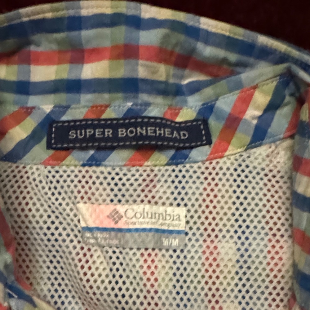 Columbia PFG Plaid bonehead Sleeveless shirt Dress with tie waist and pockets